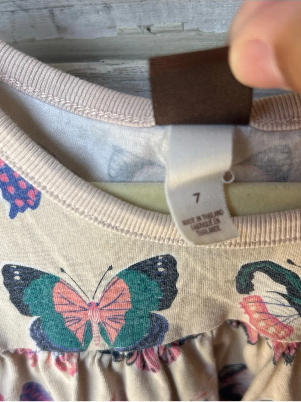 Tea Collection Butterfly Dress Size 7. Good used condition.